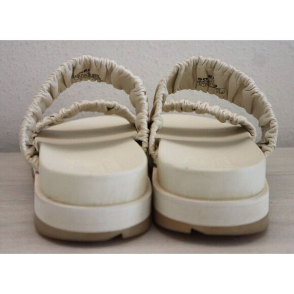Sorel Women's Sz 9.5 Chalk, Gum / Off White Roaming Two Strap Slide Sandals - Picture 3 of 11